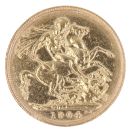 1904 Edward VII Large Head UK Full Sovereign Coin
