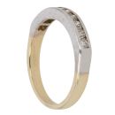 18ct Yellow And White Gold 0.45ct Brilliant Cut Diamond Half Eternity Ring