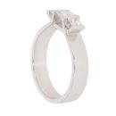18ct White Gold 0.65ct Princess Cut Diamond Trilogy Ring