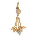 22ct Yellow and White Gold Droplets Pendant