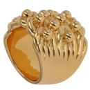 Sterling Silver Gold Plated Four Row Keeper Ring