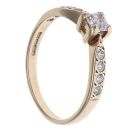 9ct Yellow Gold Square Cubic Zirconia Fancy Ring