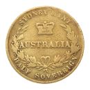 1858 Victoria Young Head Australia Half Sovereign Coin