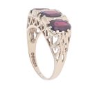 9ct Yellow Gold Three Stone Garnet Ring
