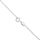 18ct White Gold 0.05ct Brilliant Cut Diamond And Aquamarine Pendant And Chain 16"