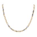 14ct Yellow And White Gold Chain 24"