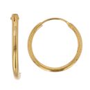 22ct Yellow Gold Plain Hoop Earrings