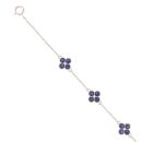 9ct White Gold 0.06ct Diamond And Created Sapphire 7"