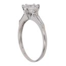 9ct White Gold Cubic Zirconia Single Stone Fancy Ring