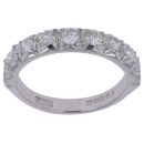 18ct Yellow Gold 0.90ct Brilliant Cut Diamond Half Eternity Ring