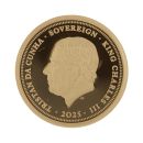 2025 Charles III Queen Mother 125th Anniversary Tristan Da Cunha Full Sovereign Coin Proof Boxed