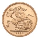 1995 Elizabeth II Third Portrait UK Full Sovereign Coin