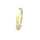 18ct Yellow Gold Soft Chamfered Edge Wedding Band 2mm