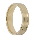 9ct Yellow Gold Stripe Wedding Band 5.9mm
