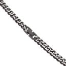 Unique & Co Stainless Steel Polished Black IP Plated Curb Chain 20"