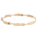 9ct Yellow Gold Patterned Twist Bangle