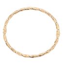 9ct Yellow Gold Twist Patterned Hinged Bangle