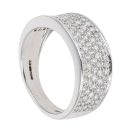 18ct White Gold 1.00ct Diamond Five Row Ring