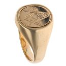 9ct Yellow Gold Spinning Masonic Signet Ring