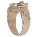 9ct Yellow Gold Cubic Zirconia Buckle Ring