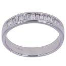 18ct White Gold 0.50ct Baguette Cut Diamond Half Eternity Ring