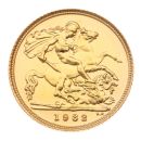 1982 Elizabeth II Decimal Portrait UK Half Sovereign Coin