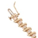 9ct Yellow Gold 1.85ct Brilliant Cut Diamond Bracelet 7"