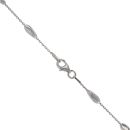 Silver Fancy Beaded Chain 18"