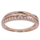 18ct Rose Gold 0.20ct Brilliant Cut Diamond Fancy Ring