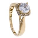 18ct Yellow Gold Cubic Zirconia Cluster Ring