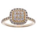9ct Yellow Gold 0.60ct Brilliant Cut Diamond Cluster Ring