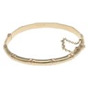 9ct Yellow Gold Bamboo Hinged Bangle