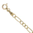 9ct Yellow Gold Figaro Bracelet 7.5"