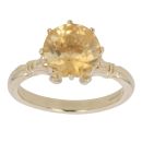9ct Yellow Gold Citrine Single Stone Ring