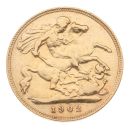 1902 Edward VII Large Head Half Sovereign Coin