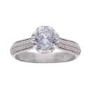 Sterling Silver Cubic Zirconia Solitaire Ring by Icesia