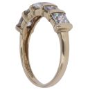 14ct Yellow Gold Cubic Zirconia Half Eternity Ring