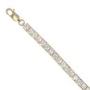 9ct Yellow Gold Cubic Zirconia Tennis Bracelet 7.5"