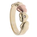 9ct Yellow and Rose Gold 0.02ct Heart Clogau Ring