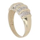 9ct Yellow Gold 0.25ct Brilliant Cut Diamond Five Row Ring