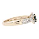 9ct Yellow Gold 0.31ct Diamond And Sapphire Ring