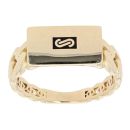 14ct Yellow Gold Monaco Classic Plain Signet Ring
