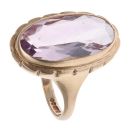 9ct Yellow Gold Amethyst Single Stone Ring