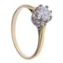 18ct Yellow Gold Cubic Zirconia Single Stone Ring