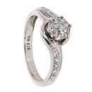 9ct White Gold 0.25ct Diamond Cluster Ring