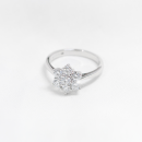 9ct White Gold 1.00ct Lab Grown Diamond Cluster Ring