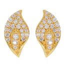 22ct Yellow Gold Cubic Zirconia Stud Earrings