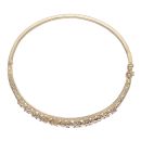 9ct Yellow Gold 0.10ct Diamond and Ruby Bangle