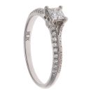 18ct White Gold 0.50ct Princess and Brilliant Cut Diamond Solitaire Ring