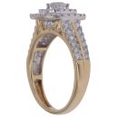 18ct Yellow Gold 0.75ct Brilliant Cut Diamond Cluster Ring